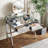 33.9" Mirrored Makeup Vanity Desk With Mirror And Lights, Mirrored Console Vanity Table With 2 Big Drawers & Open Shelf, Dressing Table With Charging Station For Bedroom, Silver