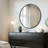 Black 30 Inch Round Bathroom Mirror, Metal Frame Vanity Mirror for Over Sink, Modern Wall Mirror for Entryway and Living Room-1673250509-1640202671