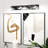 4 Light LED Bathroom Vanity Light Wall Mounted with Rotatable Heads Modern Metal Fixture – Black-968000095-968000106