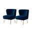 Chaise d'appoint en velours Euclid Glam-1547324235
