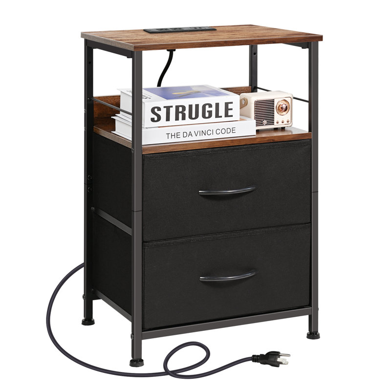 Sylvane 14.96'' W Metal Nightstand