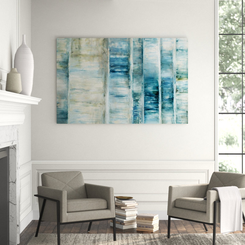 Lines And Icicle Print by Beverly Fuller, Outdoor, 47" H x 72" W