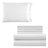 Aeropostale 6 Piece Premium All Season Microfiber Sheet Set, 4 Pillow Cases, 1 Fitted Sheet, 1 Flat Sheet, Fits Mattresses up to 16” Deep, Queen Size, Gray-122810227-122810233