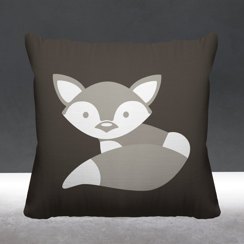 Reversible Throw Pillow, Taupe, 17" H x 17" W, Square