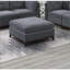 Repose-pieds modulaire en chenille gris clair | Noyer brun | Pieds en bois