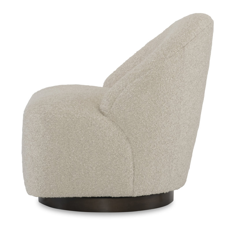 Remi Swivel Slipper Chair, Loopy Parchment