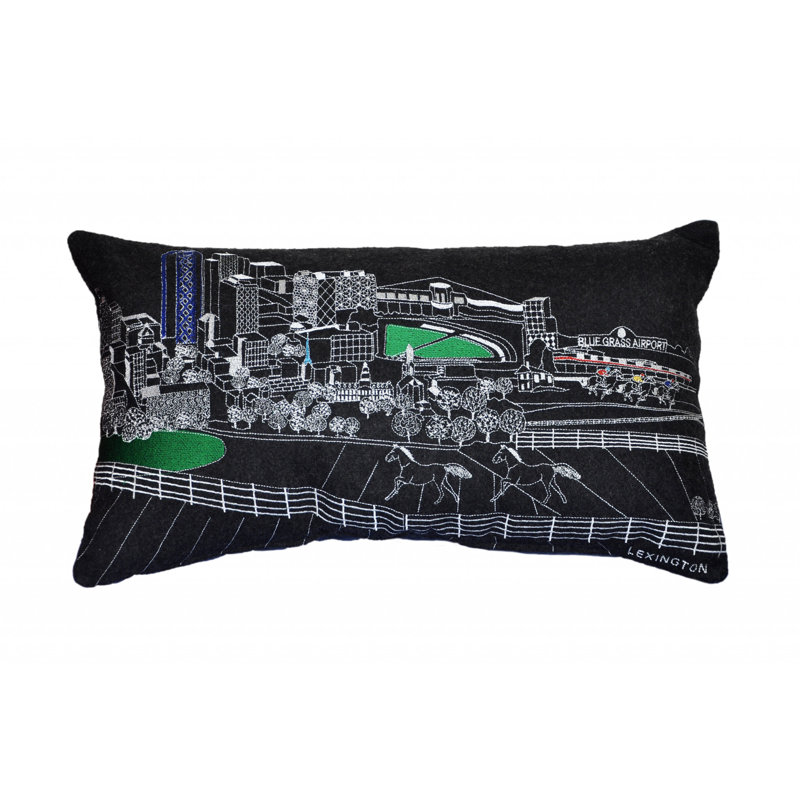 Coussin lombaire 14 po x 35 po Lexington Daylight Skyline, Gris, 14 po x 24 po