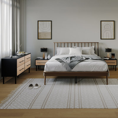 Ensemble de chambre à coucher 4 pièces Kierin