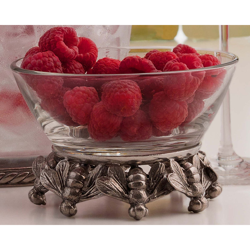 Arche Of Bees Glass Dessert Bowl