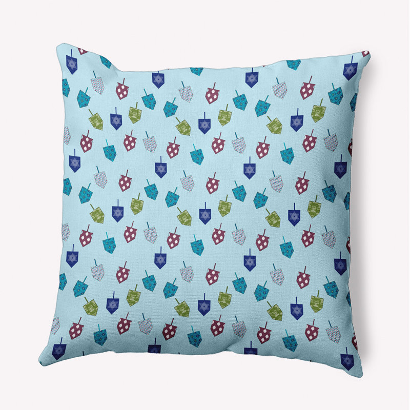 Coussin décoratif intérieur / extérieur Hanukkah, Carré, 20 po x 20 po