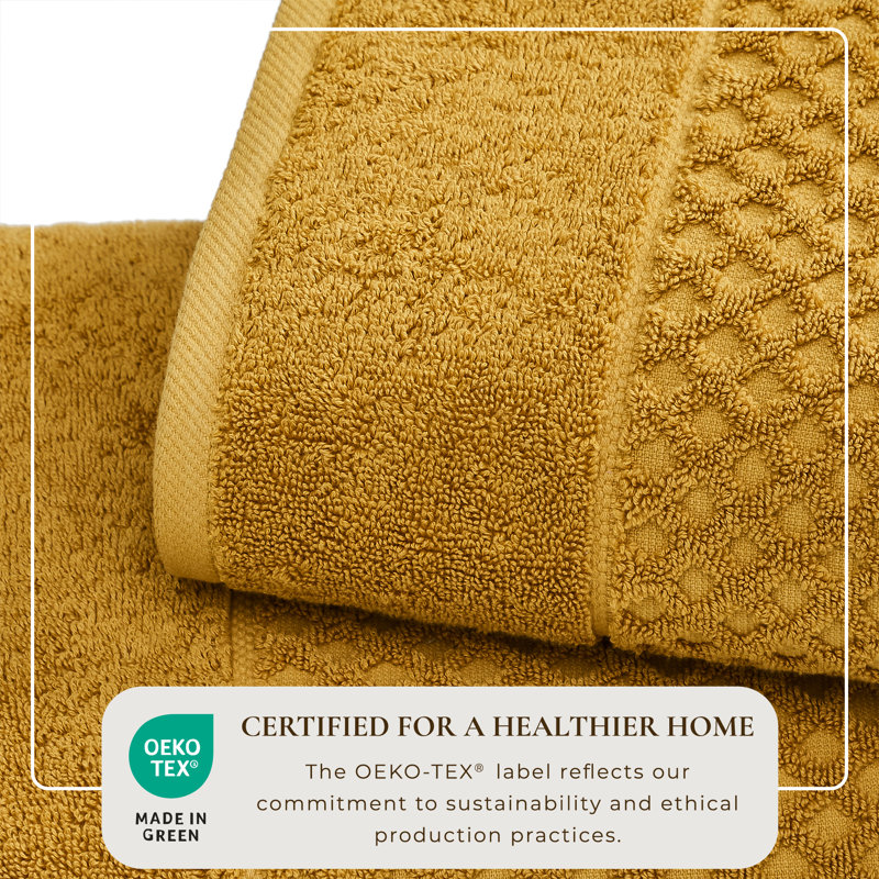 Marigold Cotton Bath Towel Set for Kids (Pack of 4)