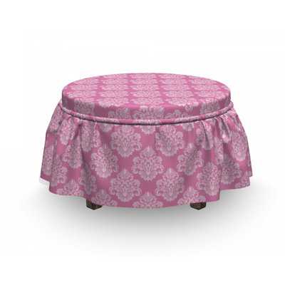 Housse pour repose-pieds complexe damassé motifs