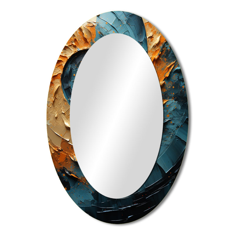 Miroir mural moderne doré doré, 36 po x 24 po
