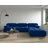 Cylar 104" Wide Velvet Reversible Modular L Shaped Sectional Sofa & Chaise with Ottoman-1352679574