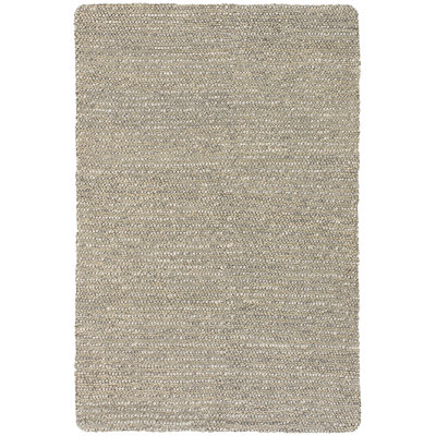 Tapis contemporain tissé à la main Anni en taupe / ivoire