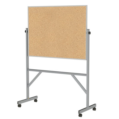 Freestanding Cork Reversible Bulletin Board
