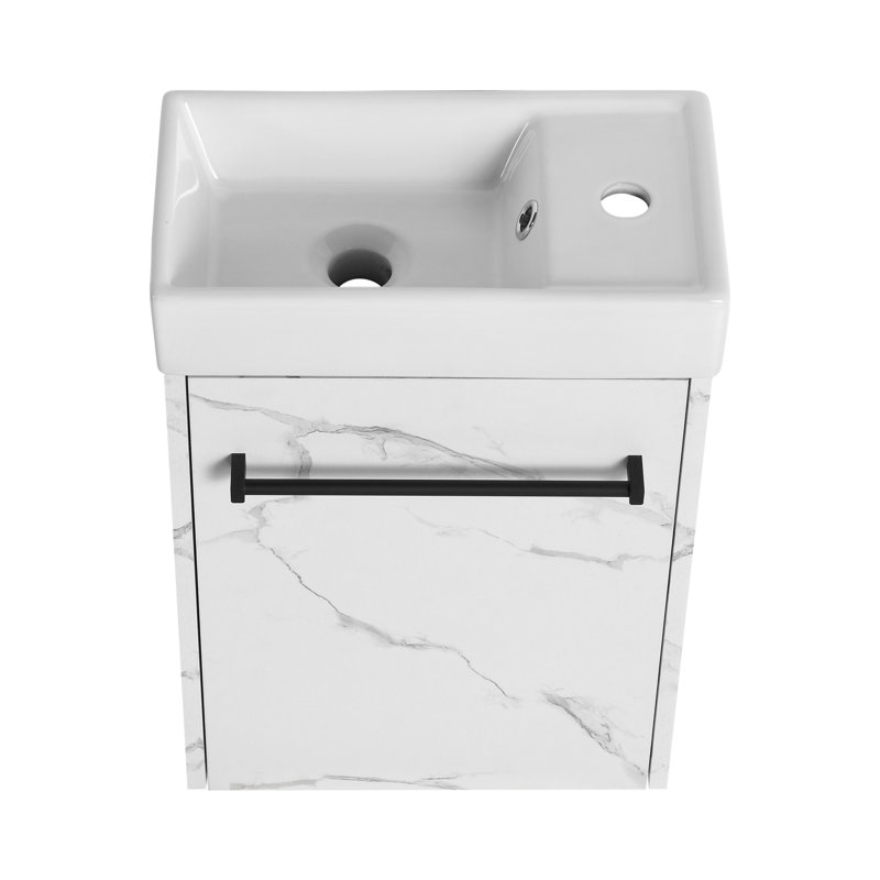Floating Wall-Mounted Bathroom Vanity with Sink