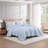 Tommy Hilfiger Bleecker Plaid Blue Cotton Reversible Quilt Set-117430502-117430499