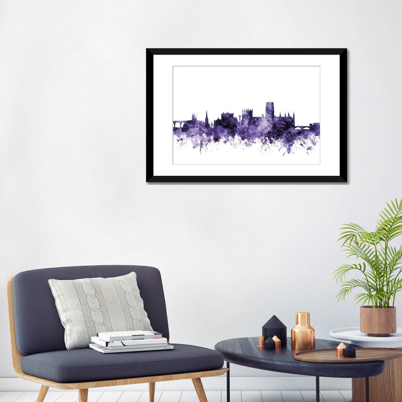 « durham, england horizon » par michael tompsett, impression sur toile tendue, H 24 po x l 32 po x P 1 po, Blanc