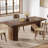 78.74" Extra Long Farmhouse Dining Table, Wooden Rectangular Dining Table With Dual Base-1658876324