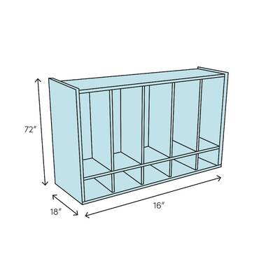 Stevens Id Systems Lockers Manufactured Wood 2 - Tier 45'' Cubby 