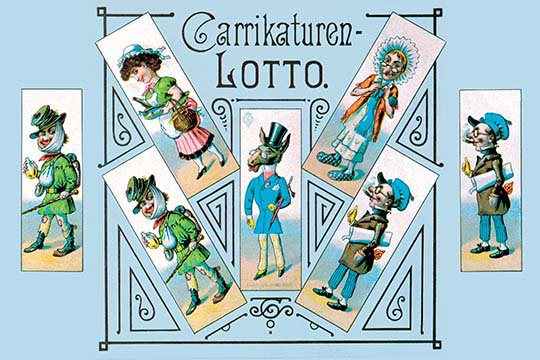 " Carrikaturen Lotto ", 44" H x 66" W