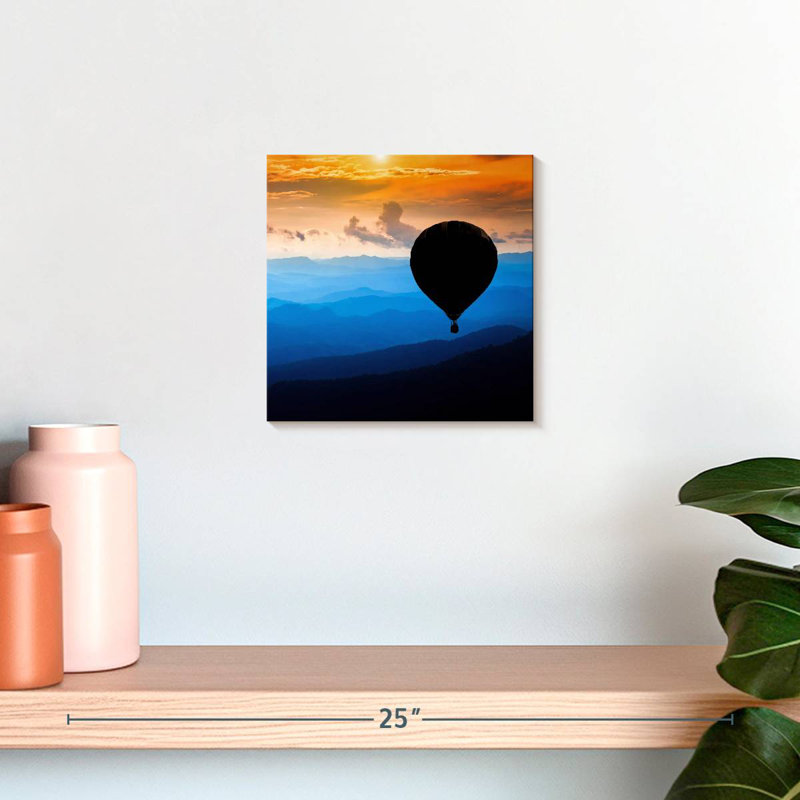 Silhouette de montgolfière Mehar, H 10 po x l 10 po