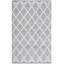 Tapis géométrique en laine et en coton tissé à la main jacquard ivoire / bleu marine-2086629152