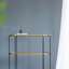 Console 48,5 x 16,5 x 50 po à 3 niveaux, tablette miroir en or noir