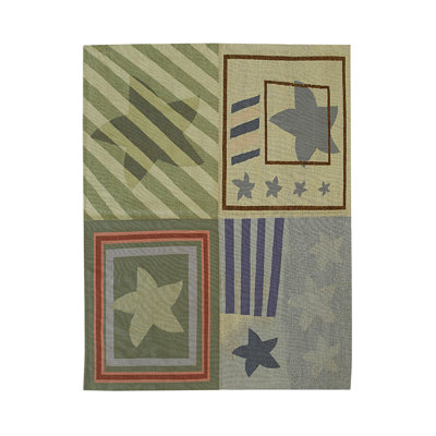 Milana Green Flatweave Wool Rug