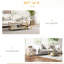 Tables de salon, surface en faux marbre et acier, blanc, table basse attrayante, finition blanche, 2
