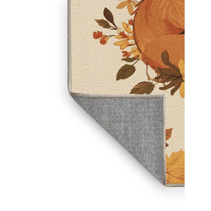 Tapis beige moderne lavable à la machine Ritner, 7 x 10