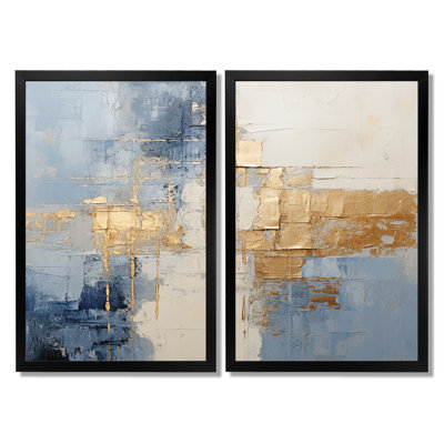 Beige And Gold Minimalism Scandinavian - Scandinavian Canvas Prints, Beige Landscapes Wall Art Set Of 2