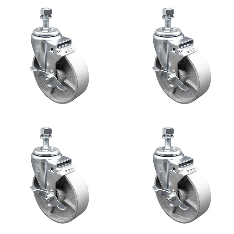 Roulettes TS - roue de 5 po et tige de 10 mm avec frein