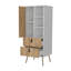 Grande commode blanche 2 tiroirs Macadamia