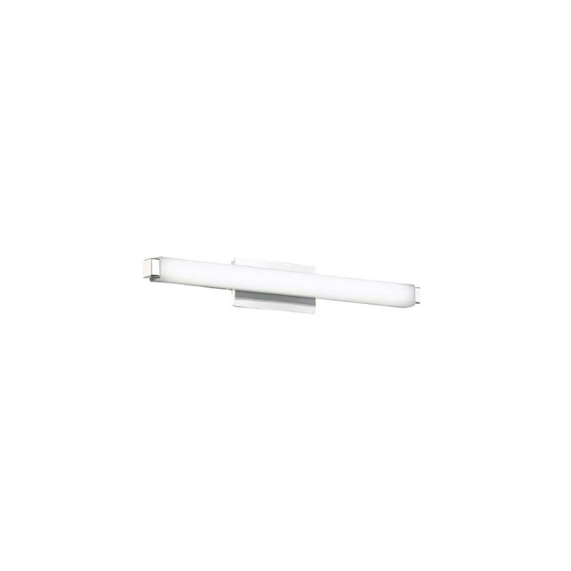 Plafonnier encastré 1 lumière Mini Erby, Chrome, 3000 K, H 3 po x l 19,75 po x P 3,38 po