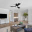 Ventilateur de plafond avec lumières Ventilateur de plafond encastré de 42 pouces avec télécommande, ventilateurs de plafond modernes à pales en ABS pour chambre à coucher / ferme / patio / intérieur, moteur à courant continu silencieux