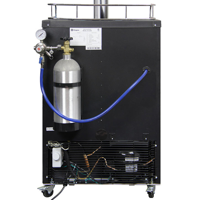 Stainless Steel Dual Tap Freestanding Kegerator with Adjustable Temperature