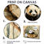 «Gonzella Wood Slide Panda Family In The Forest II», art mural Panda-846647226-846647231-846647228