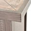 Accessoires de table de foyer gris 50 000, largeur 42 po, emphase efficace, plateau de table en céramique, base en acier, couvercle, pierres de lave, housse anti-poussière, console, décor, huile,