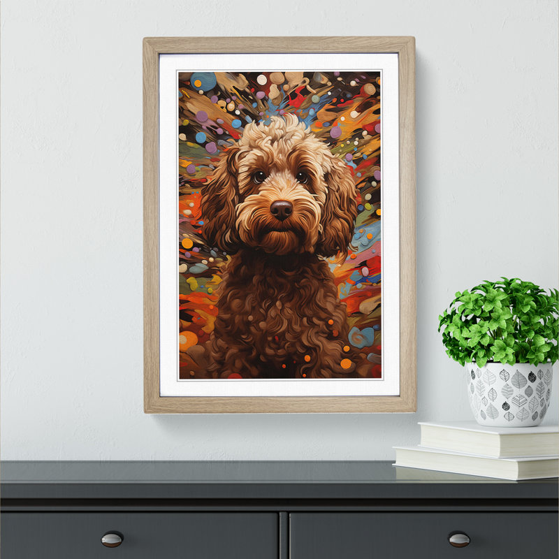Single Picture Frame Print on Wood, Oak Framed, 64cm H x 46cm W