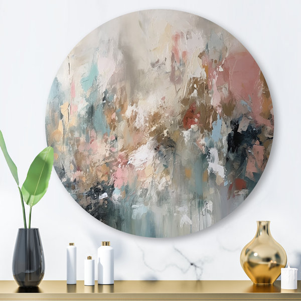 Ivy Bronx Brushstroke Abstract Painting I On Metal Print | Wayfair