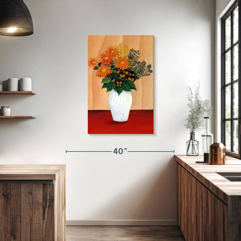 Bouquet de fleurs Harnek 1909-10, H 36 po x l 24 po