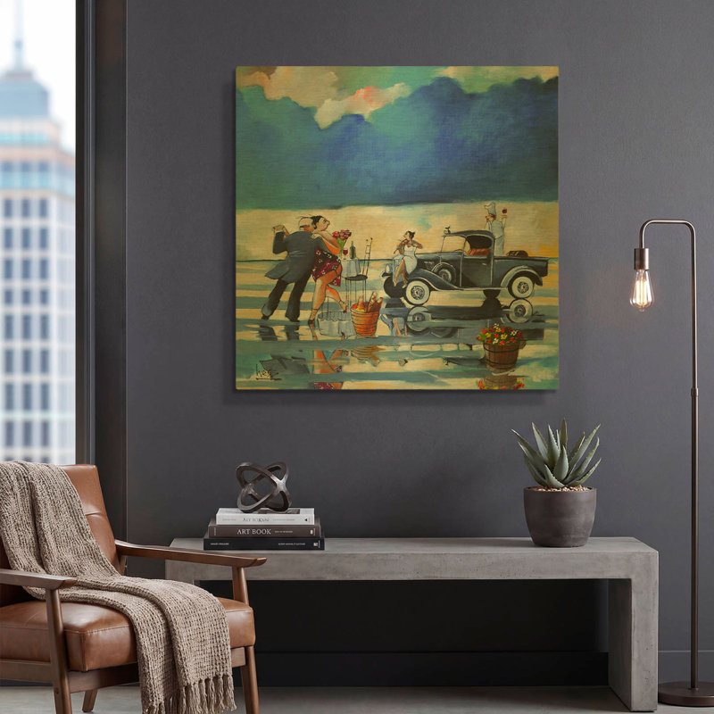 « Soirée en amoureux n° 1 » de Ronald West, tableau mural en métal, 91,4 cm x 91,4 cm, 36 po x 36 po