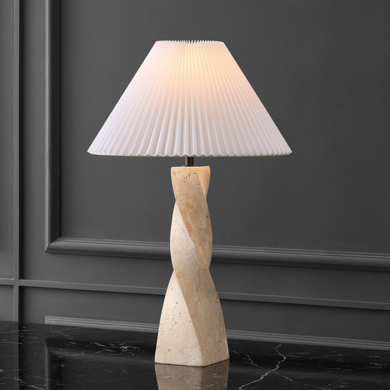 Lampe de table Mayalenn, Travertin