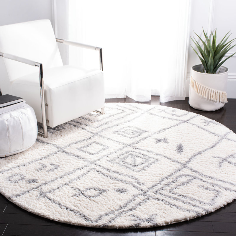Keon Shag Performance Southwestern Rug, Round 6'7"