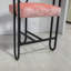 Ensemble de 1 tabourets de bar, tabourets de bar modernes avec dossier, cadres en métal noir, tabourets de bar rembourrés pour îlot de cuisine, pub, club (chenille)-551653606