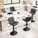 Denan Swivel Adjustable Height Bar Stools, Leather Modern Barstools, Upholstered Counter Stool