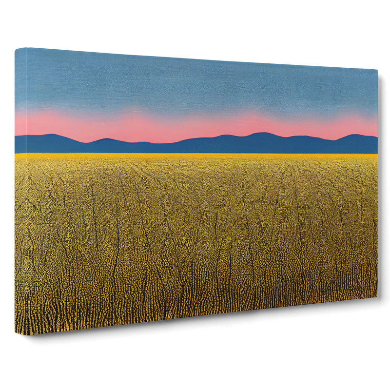 Wheat Field At Sunset - Wrapped Canvas, 40cm H x 60cm W x 3cm D