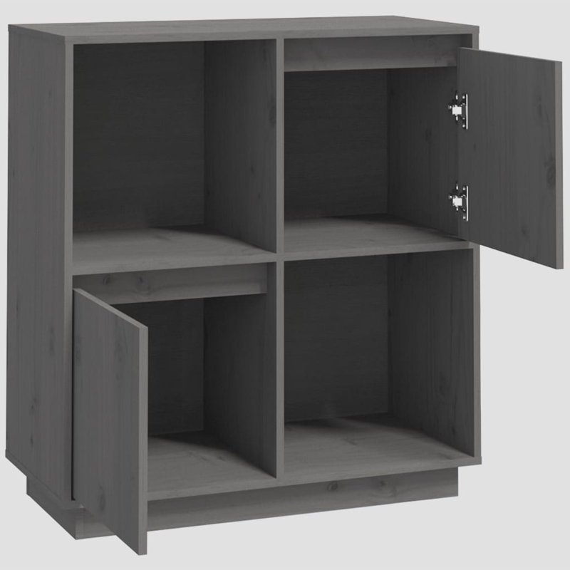 Polston 74cm Solid Wood Sideboard, Grey